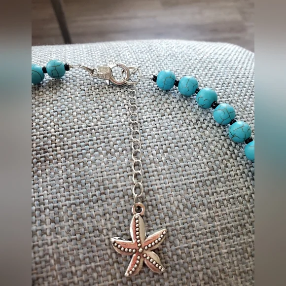 Silver Pewter & Turquoise Necklace, boutique - Picture 6 of 6